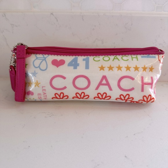 Coach Pencil Case / Zippered Makeup Pouch - Picture 1 of 6